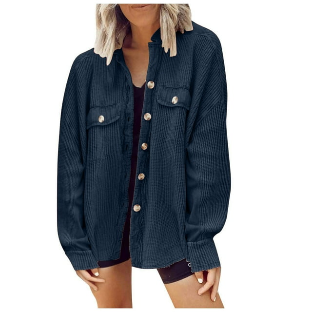 Babysbule Vestes d'Automne pour Femmes Liquidation Cardigan Coloré de Mode pour Femmes Manteau de Complet Manteau à Manches Longues Hauts Blouse pour Femmes