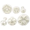 thumbnail image 2 of 6pcs/set Food Grade Plastic Snowflake Fondant Cake Plunger Cutters Molds DIY Embossing Tools for Baking, 2 of 7