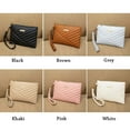 thumbnail image 3 of Women Traveling Shopping Small Purse Envelope Bag Wristlet Bag Clutch Wallet BROWN, 3 of 8