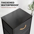 thumbnail image 3 of COMHOMA 3 Drawer, Dressers for Bedroom Furniture, Chest of Drawers, Fabric Drawer for Kids and Adults, Black, 3 of 6