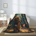 thumbnail image 2 of Hirioo Cute Butterfly Bear for Flannel Blanket, Cozy and Warm Throw for Bed or Couch ,Perfect for All Seasons-60"x50", 2 of 6