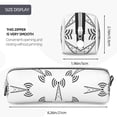 thumbnail image 3 of Pofeuu Antenna Icon Print Leather Pencil Case, Leather Pencil Pouch Large Capacity, Big Pencil Pouch with Zipper Vintage Pen Bag Fountain Pen Holder, 3 of 7