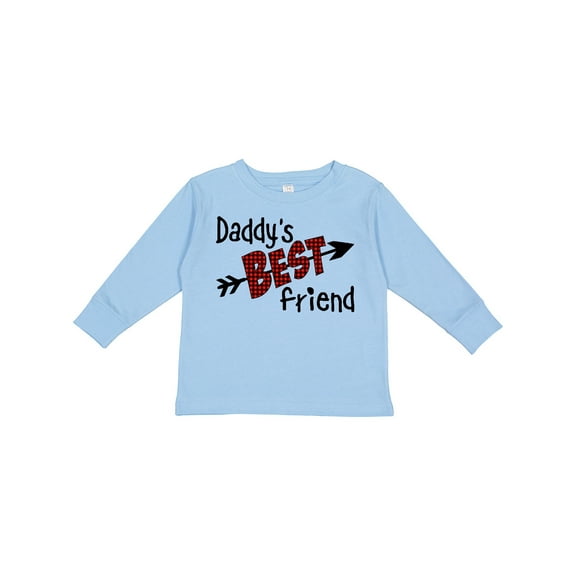 Inktastic Daddy's Best Friend- Arrow and Plaid Letters Boys or Girls Long Sleeve Toddler T-Shirt