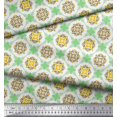 thumbnail image 3 of Soimoi Poly Georgette Fabric Geometric & Flower Artistic Printed Fabric 1 Yard 42 Inch Wide, 3 of 3