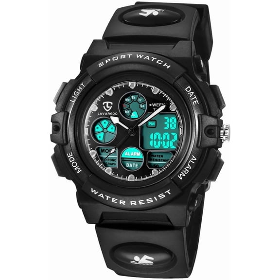 Digital Sport Watch for Age 5-12, Waterproof Outdoor Watches Analog Wrist Watches with Alarm Stopwatch for Age 5-12 Christmas Birthday Gift