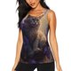 thumbnail image 1 of Balery Purple Flower Lazy Cat Camiseta sin mangas estampada ligera para mujer, tops de entrenamiento sin mangas, camisetas de yoga transpirables de secado rápido.-Large, 1 of 7