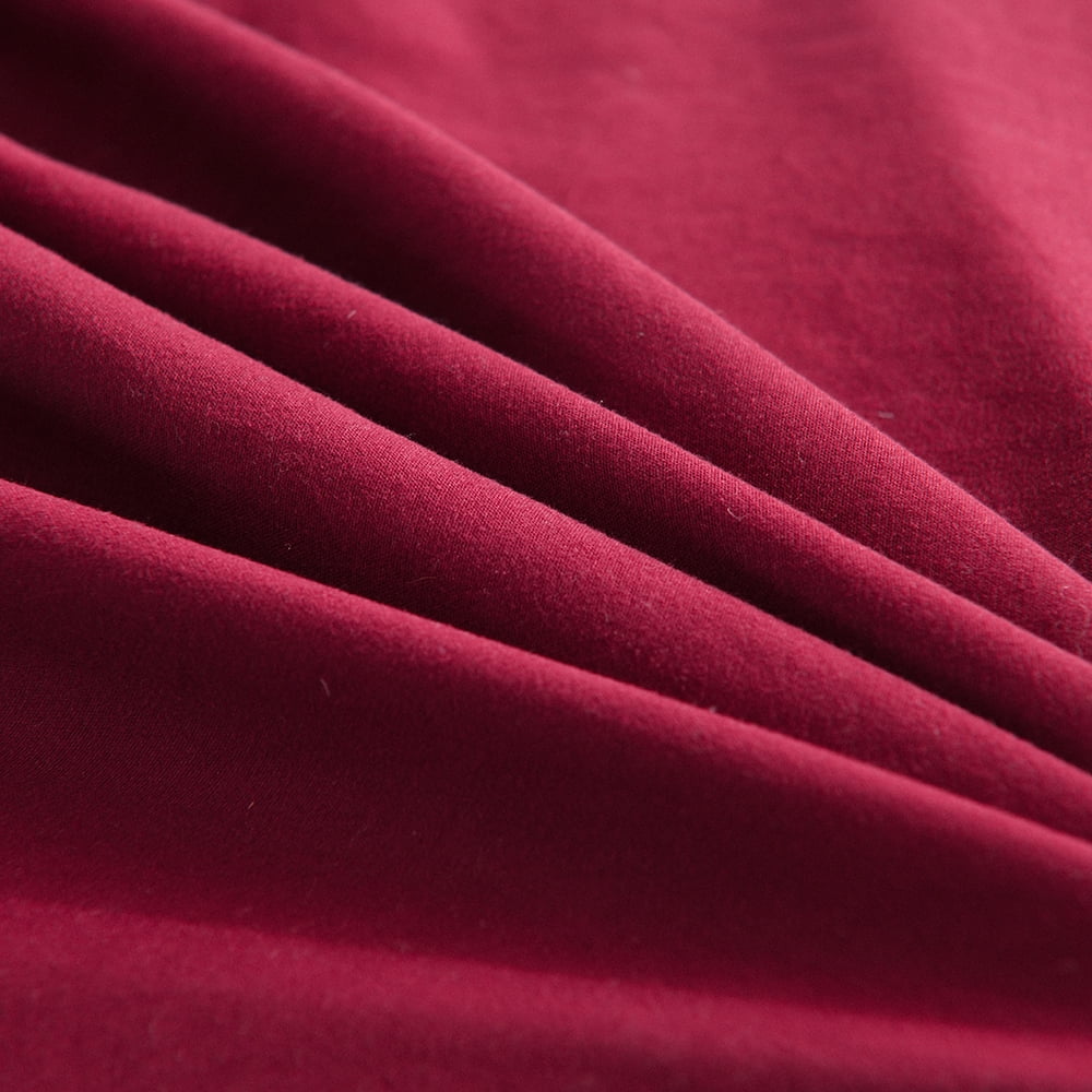 3 Piece Duvet Cover and Sham Set Ultra-Soft - Wrinkle Resistant (Queen,Burgundy)