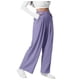 thumbnail image 3 of Pantalones de Traje Anchos para Mujer, Holgados, de Cintura Alta Elástica, Informales, Largos, Color Orquídea XXL, 3 of 7