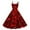 Deep Red, variant on LWavelet Valentine's 2026 Short Sleeve Heart Polka Dot Dress, Women's Rose Accent Flowy A Line Casual Sundresses Pink S