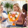 thumbnail image 4 of Armscye Yellow Crochet Flower Bouquet, Handmade Knitted Flowers with Card, Just for You Forever Bouquet, End of Year Graduation Thank You Gift for Teacher, Her, Friend, Farewell Arrangement, 4 of 7