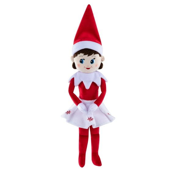 The Elf On The Shelf Plushee Pals - 17-Inch The Elf On The Shelf Scout Elf Plush Toys - Huggable And Lovable Blue Eyed Girl Stuffed Elf Plush