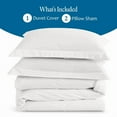thumbnail image 4 of 800 TC 100% Egyptian Cotton Premium Duvet set Zipper Closur Ultra Soft Durable and Fade Resistant Color White Stripe size Twin/Twin Xl, 4 of 5