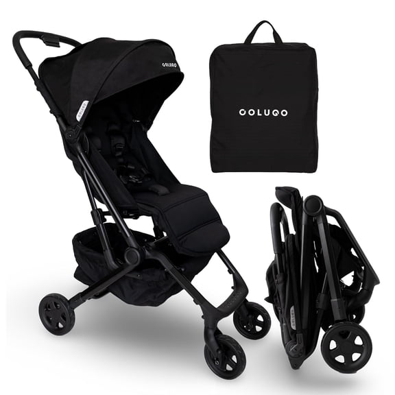 Colugo Compact Baby Stroller with Cupholder, Rain Cover, and Backpack