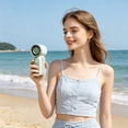 thumbnail image 6 of MMJ Handheld Turbofan Mini Fan Digital Display High Speed Wind USB Rechargeable Portable, 6 of 8