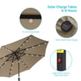 thumbnail image 2 of CHYVARY 9ft LED Round Patio Umbrella Outdoor Table Umbrella for Deck,Poolside and Garden,Taupe, 2 of 9