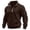 EIYACLVO-ZQR1-Brown, variant on Eiyaclvo Quarter Zip Pullover for Men Fall Casual Sweatshirt 1/4 Zip Stand Collar Long Sleeve Lightweight Pullover Top with Pocket Dark Gray L