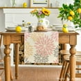 thumbnail image 2 of Pink Dahlia Floral Pinnata Summer Table Runner, Spring Kitchen Dining Table Decoration for Home Party Decor 13x72 Inch, 2 of 6