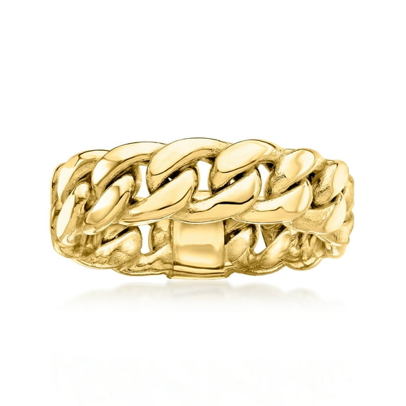 Ross-Simons 14kt Yellow Gold Curb-Link Ring, Women's, Adult