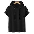 thumbnail image 5 of Yaoyar Men Short Sleeve Hoodies Summer Casual Athletic Tops Breathable Sweatshirts Hooded Pullover Tops Activewear, 5 of 7