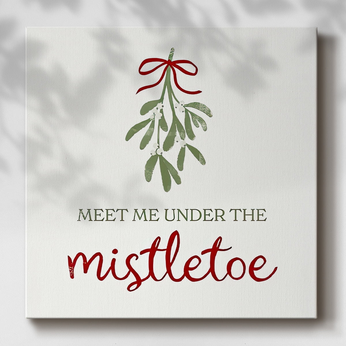Mistletoe Wishes I- Gallery Wrapped Canvas