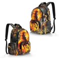 thumbnail image 2 of Whosucclay Fiery Lightning Horse Pattern School Bookbag for Boys Girls, High School College Lightweight Rucksack for Travel Outdoor Hiking High School, 2 of 8