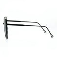 thumbnail image 3 of Womens Double Rim Squared Oversize Cat Eye Retro Sunglasses All Black, 3 of 4
