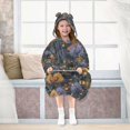 thumbnail image 7 of FORMRS Wearable Blanket Hoodie with Sleeves for Kids Cozy Flannel Sweatshirt, Halloween Houses Pattern, 7 of 7