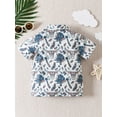 thumbnail image 3 of Coduop Toddler Baby Kids Boys Summer Shirts Short Sleeve Print Button Down Tops 1-6 Years, 3 of 9