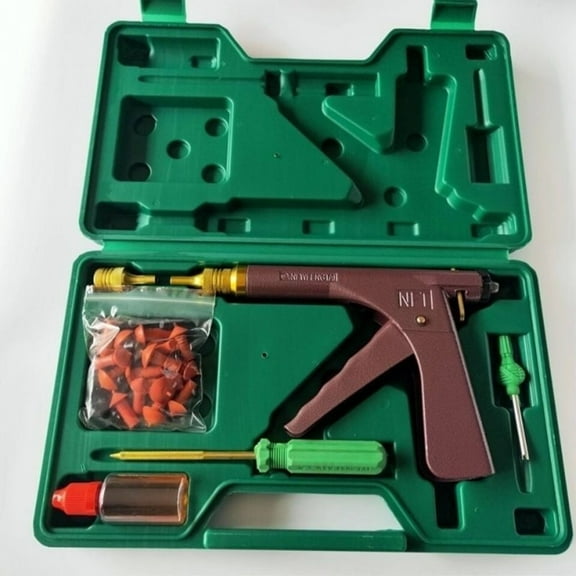 Tshsdpx Universal Tire Repair Tools Minimally Invasive Tire Repair Tools Set Universal Repair Kit with Rapidplug 2.0 Mushroom Plugs
