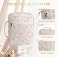 thumbnail image 3 of AOMRCOL Bible Cover for Women Carrying Book Case with Zipper Pocket and Handle,Tabs,Study Supplies Organizer Quilted Bible Bags Floral Pattern Large Book Carrier, 3 of 8