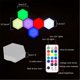 thumbnail image 2 of Luz colorida de pared hexagonal con control remoto de 10 piezas, luces sensibles al tacto modulares con alimentación USB, luz nocturna LED de ensamblaje de geometría creativa, 2 of 5