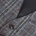 thumbnail image 4 of GFDYREE Men's Slim Fit Herringbone Tweed Suits Vest Premium Wool Blend Waistcoat, 4 of 7