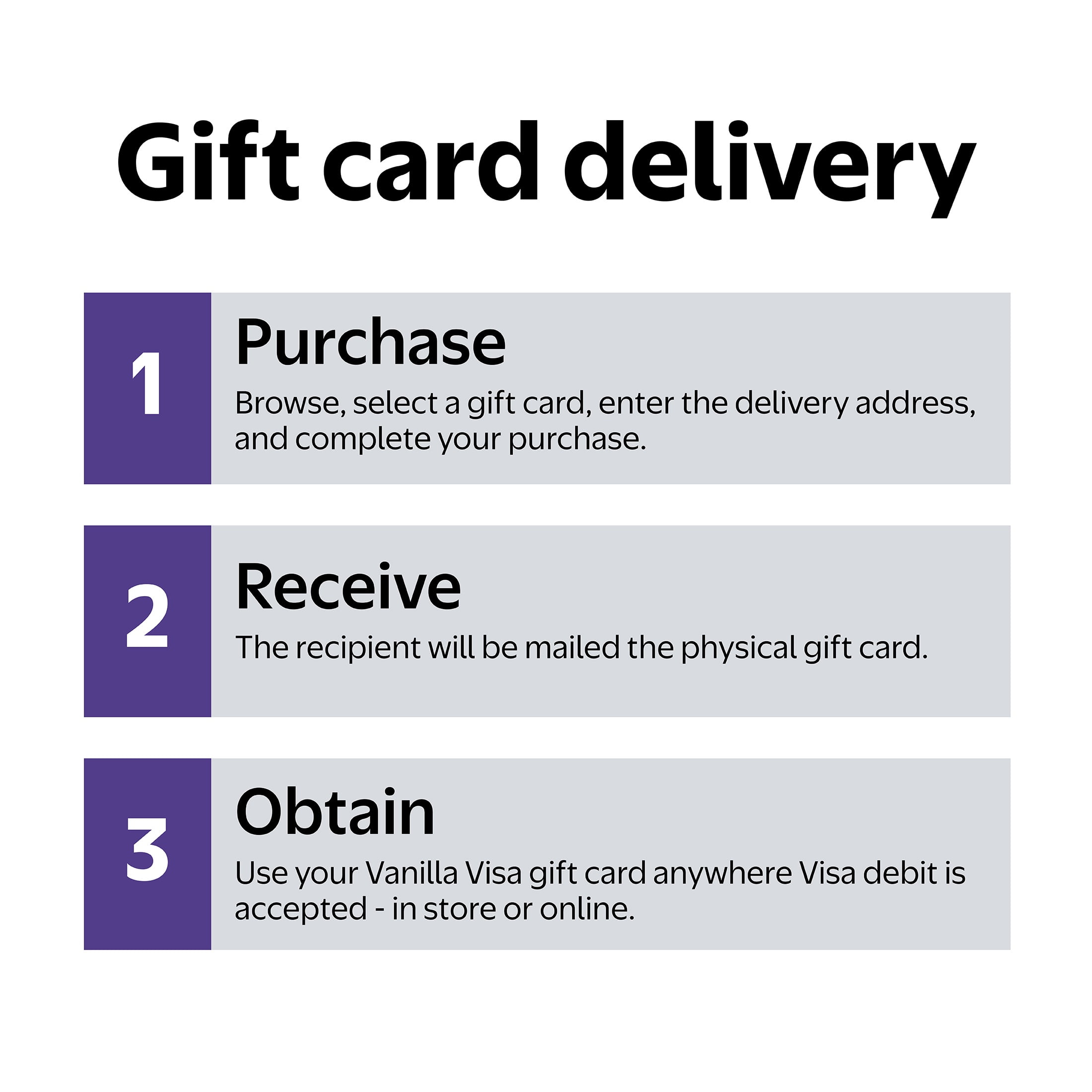 Vanilla® Visa® $50 Purple Box Gift Card (Plus $4.84 Purchase Fee)