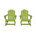 thumbnail image 6 of GARDEN Set of 2 - Plastic Outdoor Rocking Chairs for Patio Porch, Lime, 6 of 10