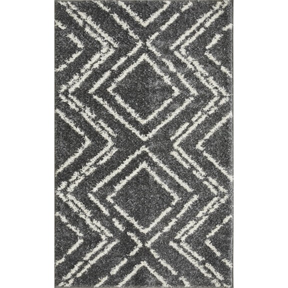 Loomaknoti Vemoa Armeley 3' x 5' Blue Geometric Indoor Accent Rug