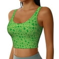 thumbnail image 2 of Daiia St Patrick's Day Printed Women's Sports Bra, Breathable Activewear Bra with U-Back Design and Removable Pads, Comfortable and Supportive for Yoga, Workout-Medium, 2 of 8