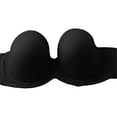 iHPH7 Women's Thin Cup Plus Size Bra Non Slip Type Underwear Detachable Straps Underwear Black J