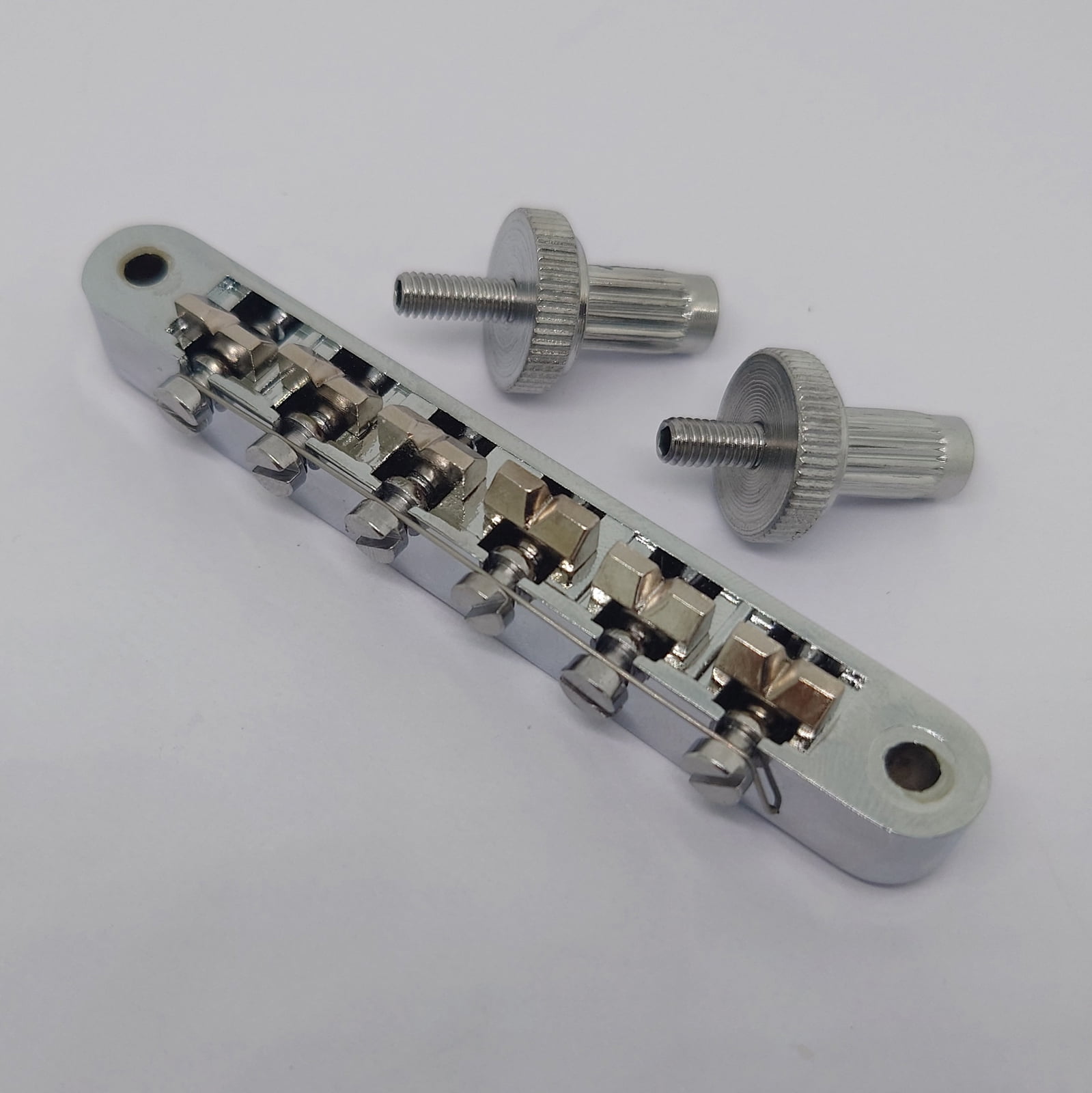 Guitar Fixed Saddle Bridge Tailpiece Set with ABR-1 Style Tune-O-Matic Bridge Chrome for ABR LP SG EPi Electric Guitars