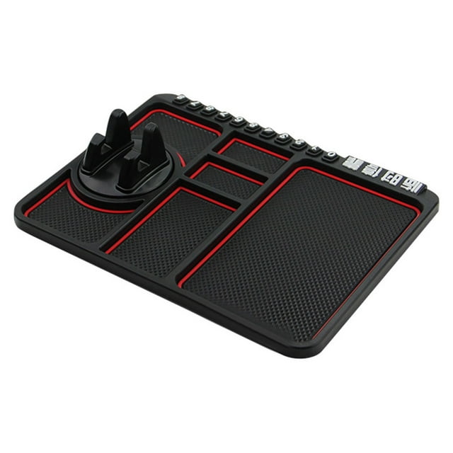CAROOTU Car Dashboard Anti Slip Mat Pad GPS Mobile Phone Holder Stand Number Plate Accessories