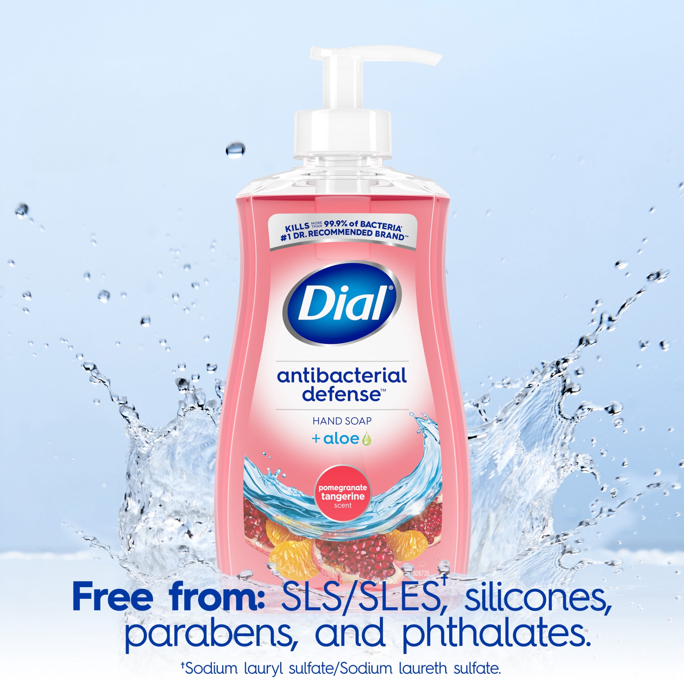 (3 pack) Dial Antibacterial Defense Pomegranate & Tangerine Liquid Hand Soap, 11 fl oz