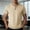 #Beige, variant on DPTALR Men's Solid Color Short Sleeve Henley T-Shirt With 3 Buttons,Beige,Big Men's,Tall Men's L,Young Men's T-shirt