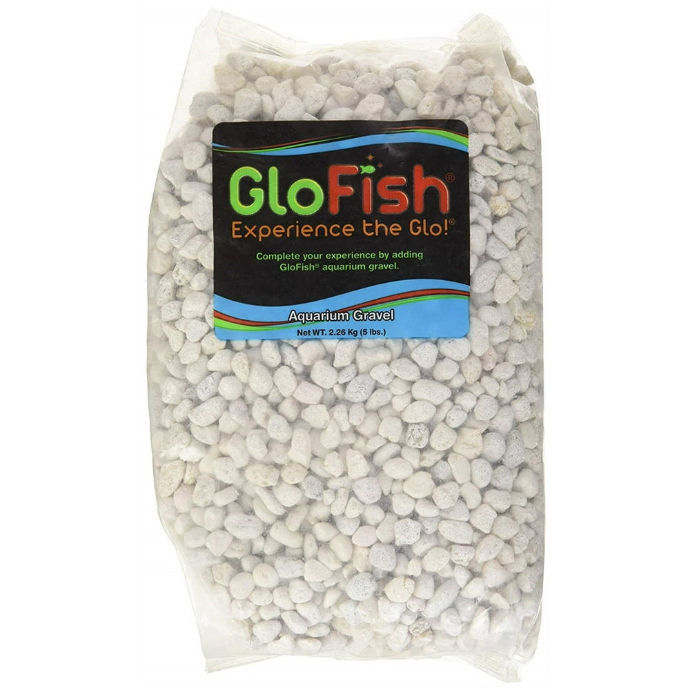 GloFish Aquarium Gravel 5 Pounds, White, Complements GloFish Tanks