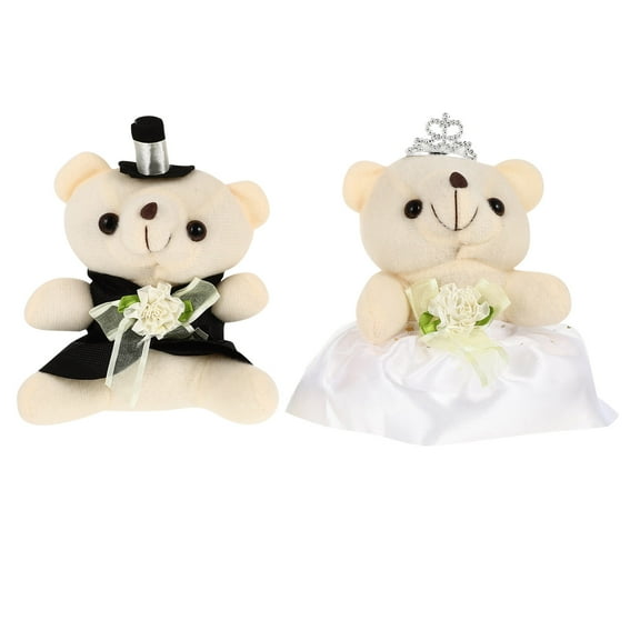 MLINS 1 Pair Adorable Bear Dolls for Couples Valentine's Day Decoration Gift