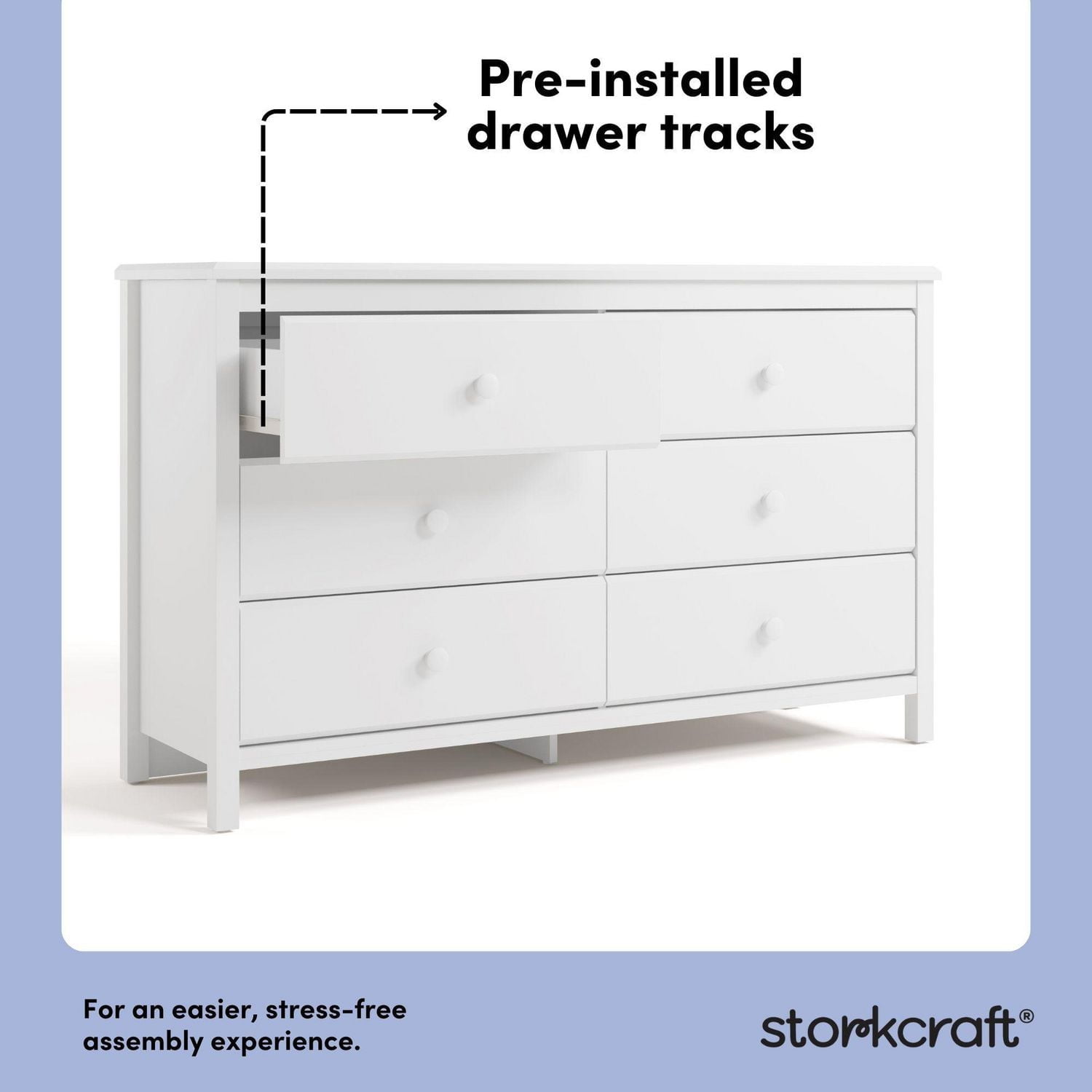 Storkcraft Alpine 6-Drawer Double Dresser