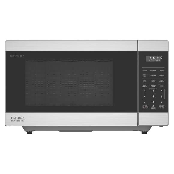 SHARP SMC1174KSC Four à Micro-Ondes de Comptoir à Plateau avec Technologie à Onduleur, 1,1 Pi3, 1100 W, Cuisson Automatique, Décongélation, Mode Économiseur d'Énergie, Mode Silencieux