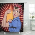 thumbnail image 1 of ABPHQTO Grande de Retro Stong Mujer poderosa inspirada en la cortina de ducha 152x180 cm ABPHQTO PKNMT60x72Shower-6308, 1 of 2