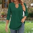 thumbnail image 2 of Tunic Shirts for Womens Maternity 3/4 Sleeve V Neck Long Sleeve Blouses Loose Fit Flowy Pregnancy Tunic Tops, 2 of 6