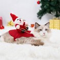 thumbnail image 4 of Mascota Vaquero Gatos Traje Ropa Santa Montando Traje De Navidad Perro Divertido Papá Noel Montando Traje De Navidad Mascota Vaquero Perros Gatos Traje Ropa Fiesta Vestir Ropa ANGGREK Santa Riding Christmas Costume, 4 of 7