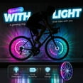 thumbnail image 2 of LED Cycling Wheel Hub Light for Night Riding, USB Rechargeable 7 Color &18 Modes LED Bike Wheel Lights, Smart Sensor, Waterproof, 2 of 9