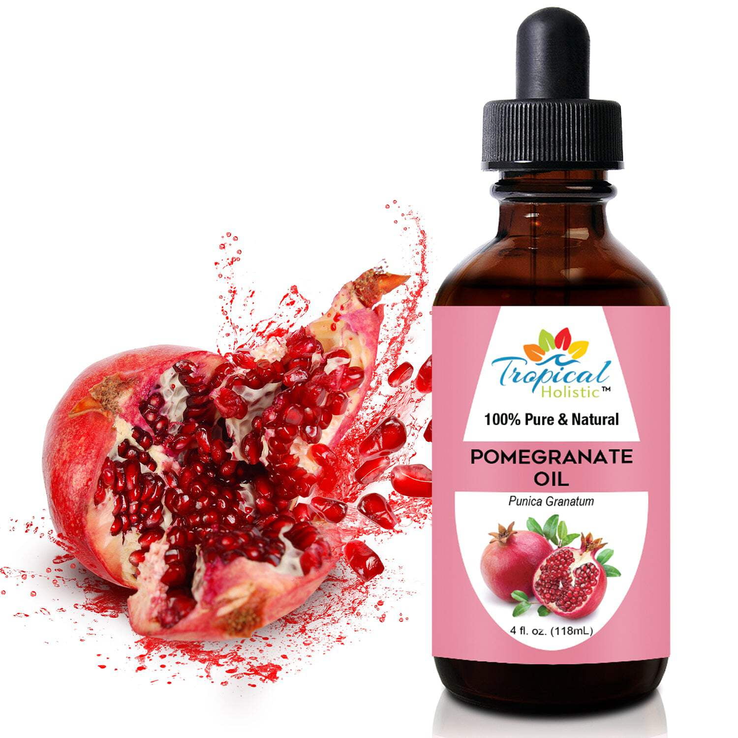 100% Pure Cold Pressed Organic Pomegranate Seed Oil 4 oz